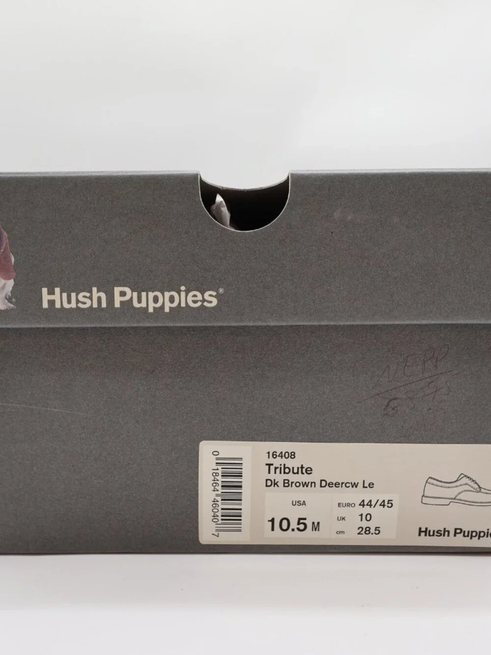 Hush Puppies Tribute Oxford Mens 10.5 Dark Brown Leather Dress Shoes